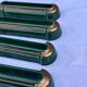 4 porte-couteaux vintage style Art Déco, émail vert émeraude et or
