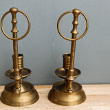 Pair of brass candlesticks