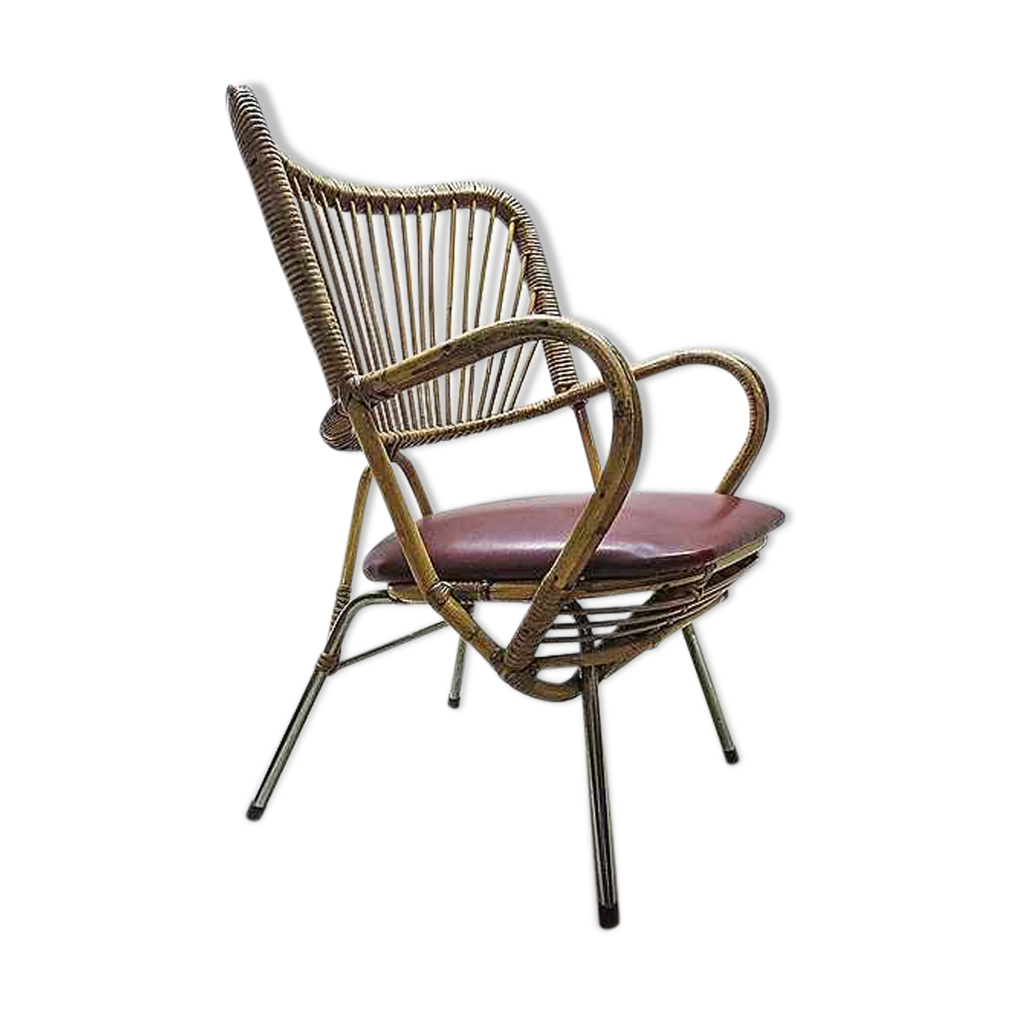 Armchair in rattan Rohe