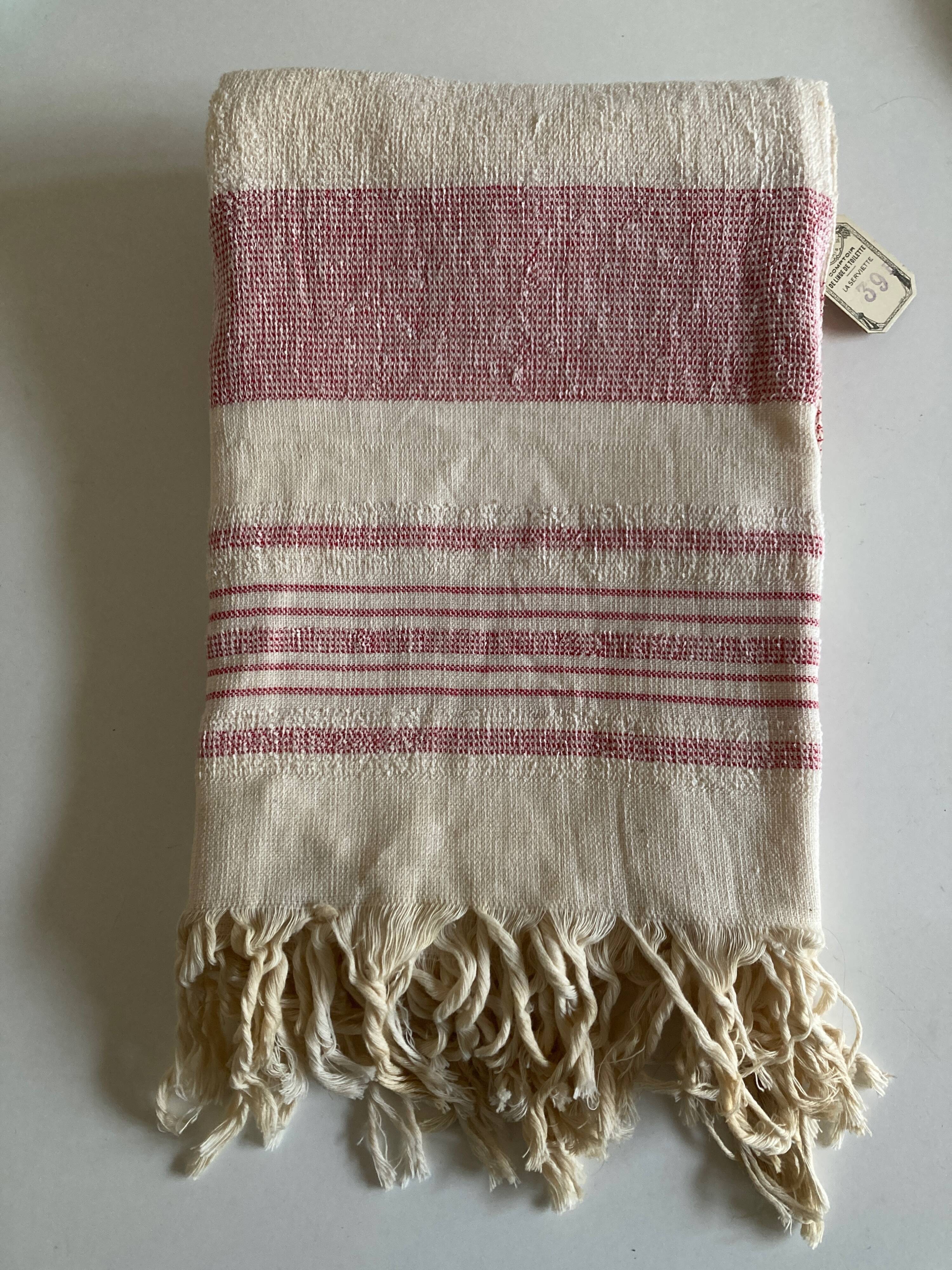 XXL terry bath towel counter bathroom linen Le Bon Marché 1930