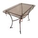 1960s/70s coffee table in wrought iron and smoked glass.