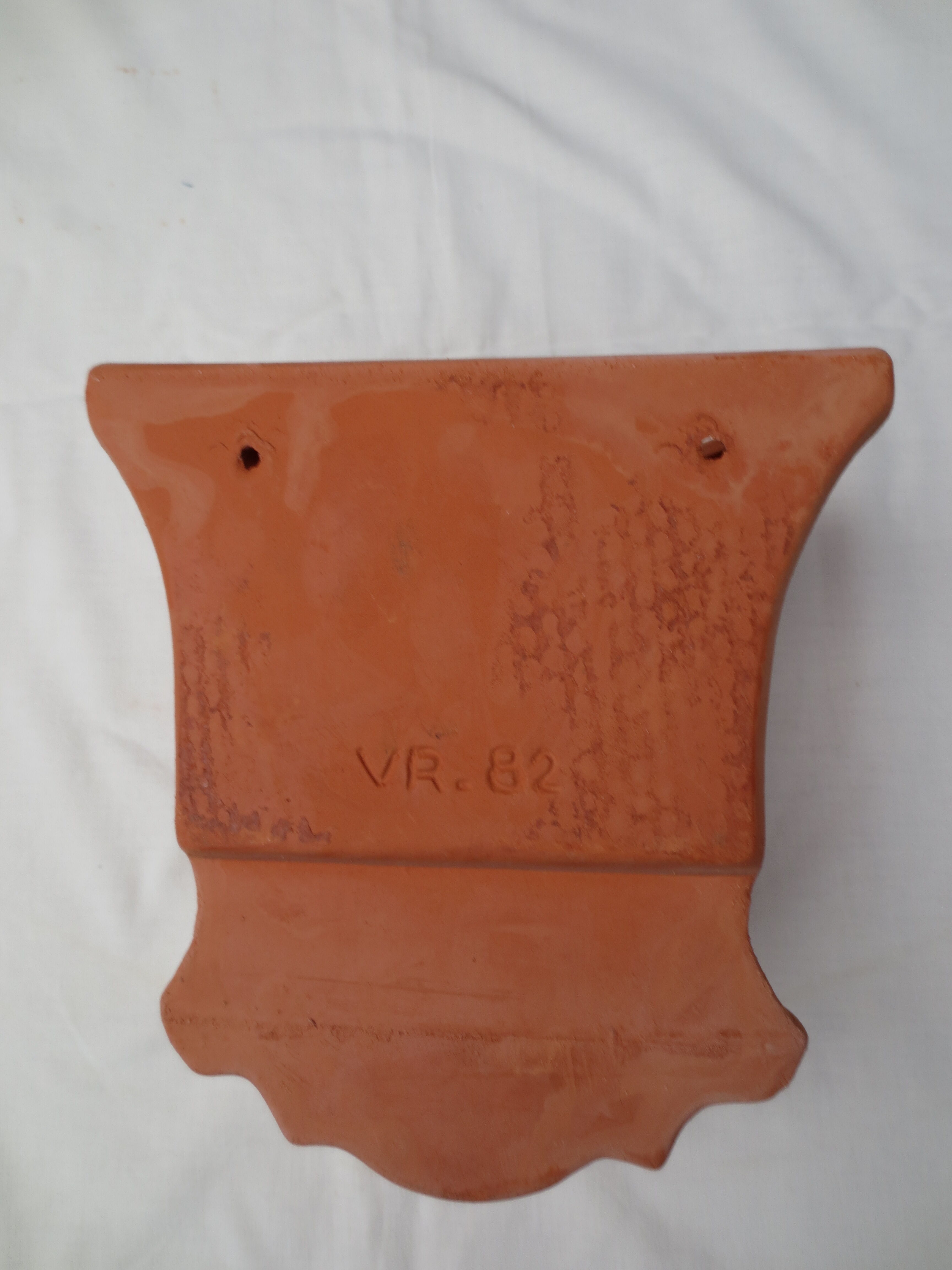 Duet of old flowerpots earthen terracotta