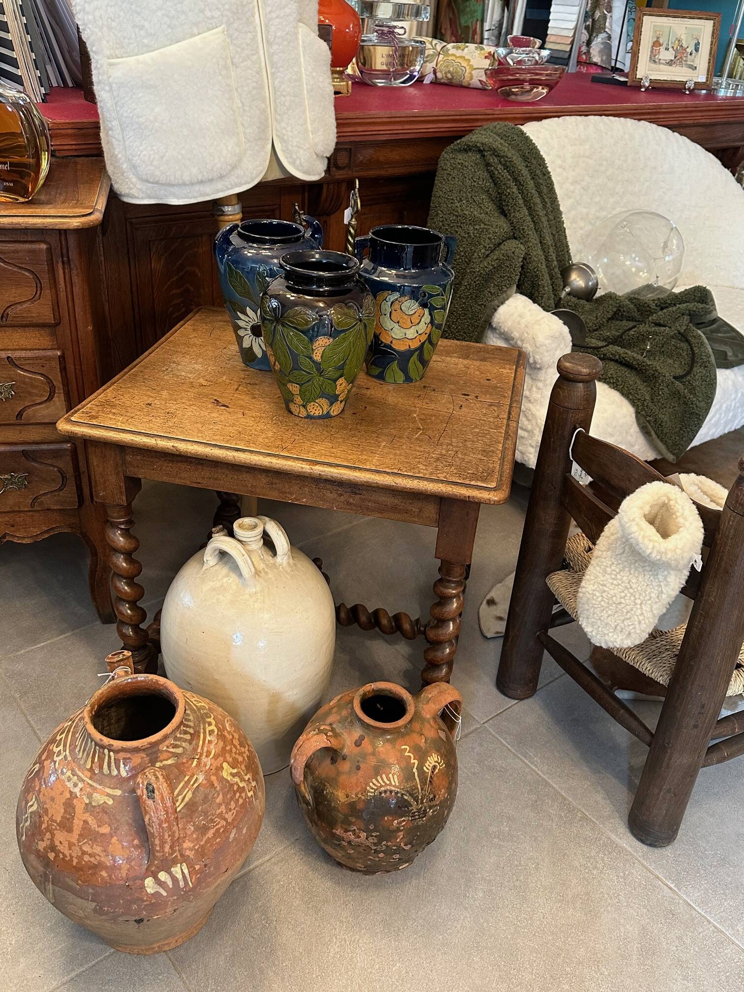 Glazed terracotta vase