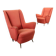 Pair of vintage fabric armchairs from the 1950s.
