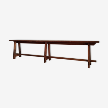 Wooden farm bench