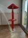 Lacquered gueridon and lamp by Olivier Vilatte
