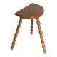 High tripod stool in turned wood