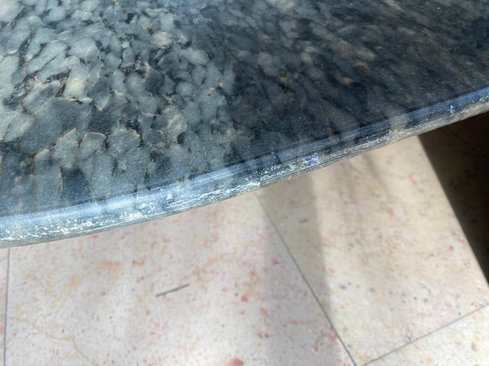 Roche Bobois marble coffee table, leaf, 70s