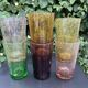 6 vintage 1960s Biot orangeade glasses