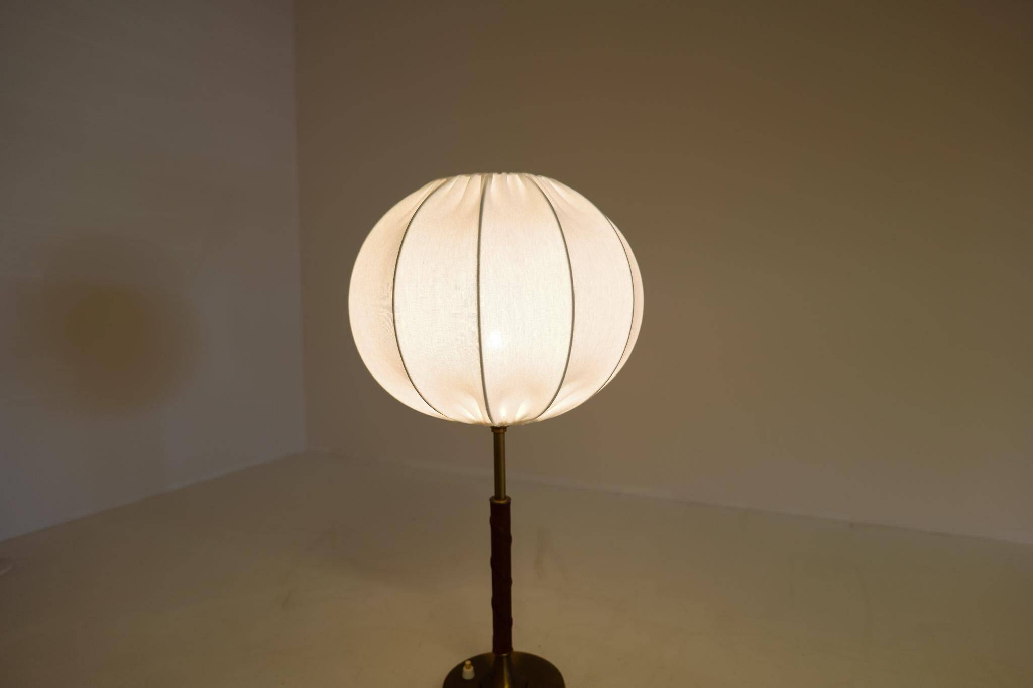 Mid-Century Modern brass and metal table lamp Ewå, Sweden, 1950s