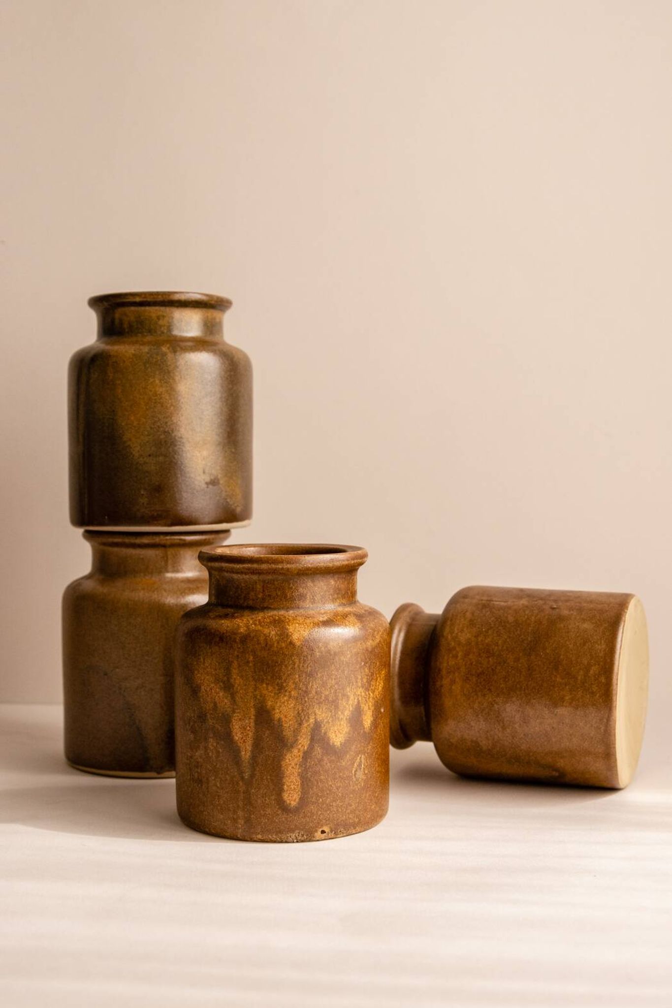 Old mustard pots