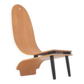 Unique Danish design lounge chair in wood