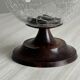 Small footed cracked glass bowl