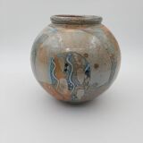 Unsigned stoneware ball vase