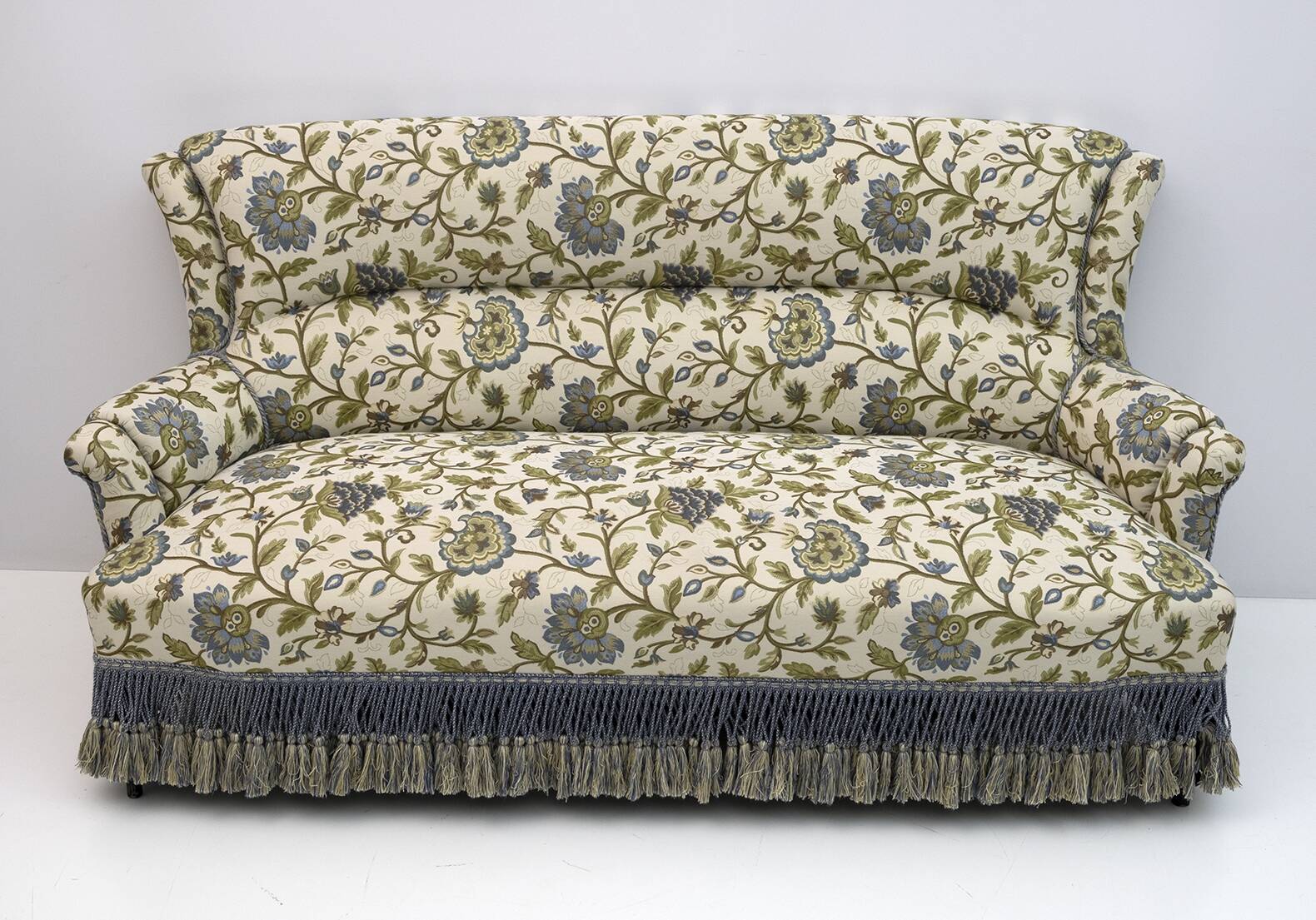 Rare 19th Century Napoleon III Brocade Sofa and Two Armchairs