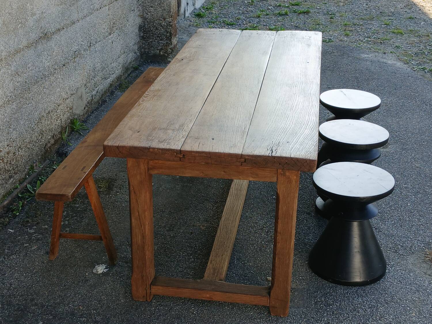 Solid oak farmhouse table