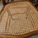 Set of 7 antique chairs canning and wood 1900s