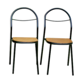 Paire de chaises Mobilor vintage du milieu XX°