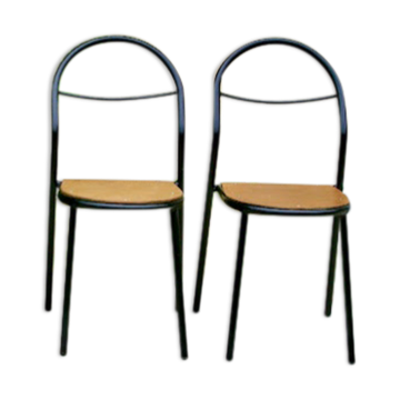 Paire de chaises Mobilor vintage du milieu XX°