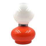 Space age red murano glass table lamp, 1970s
