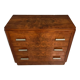 Commode art deco en noyer et ronce de noyer