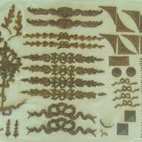 Éléments de décoration en laiton doré
