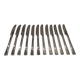 12 silver-plated dessert knives by Christofle Concorde, 19cm