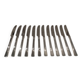 12 couteaux à dessert métal argenté orfèvre Christofle Concorde 19cm