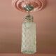 Suspension vintage, Suspension verre cylindrique et métal chromé, lampe de plafond