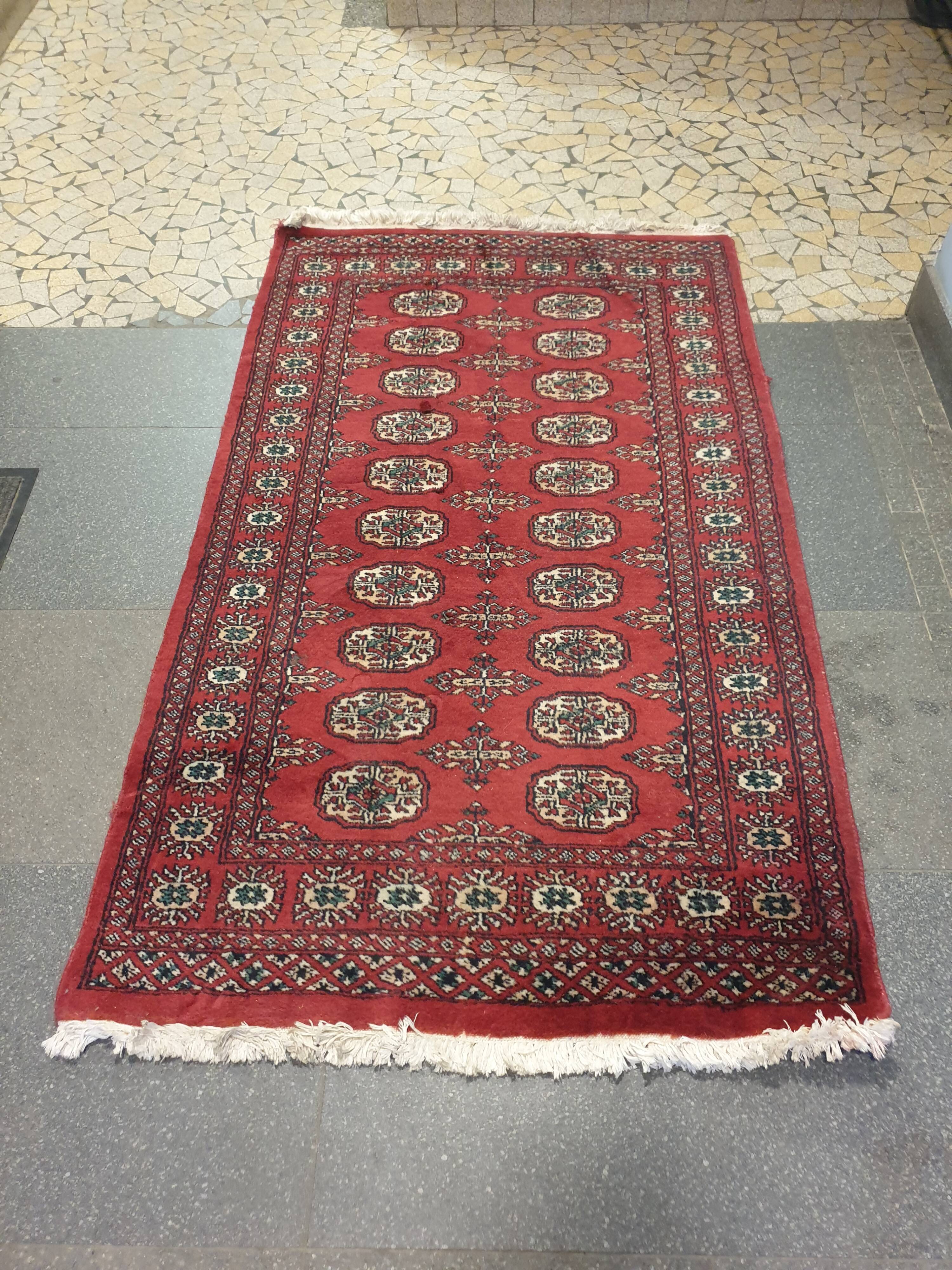 Handmade wool carpet, 162x94 cm