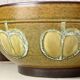 2 glazed ceramic salad bowls, stylized apples, 1970