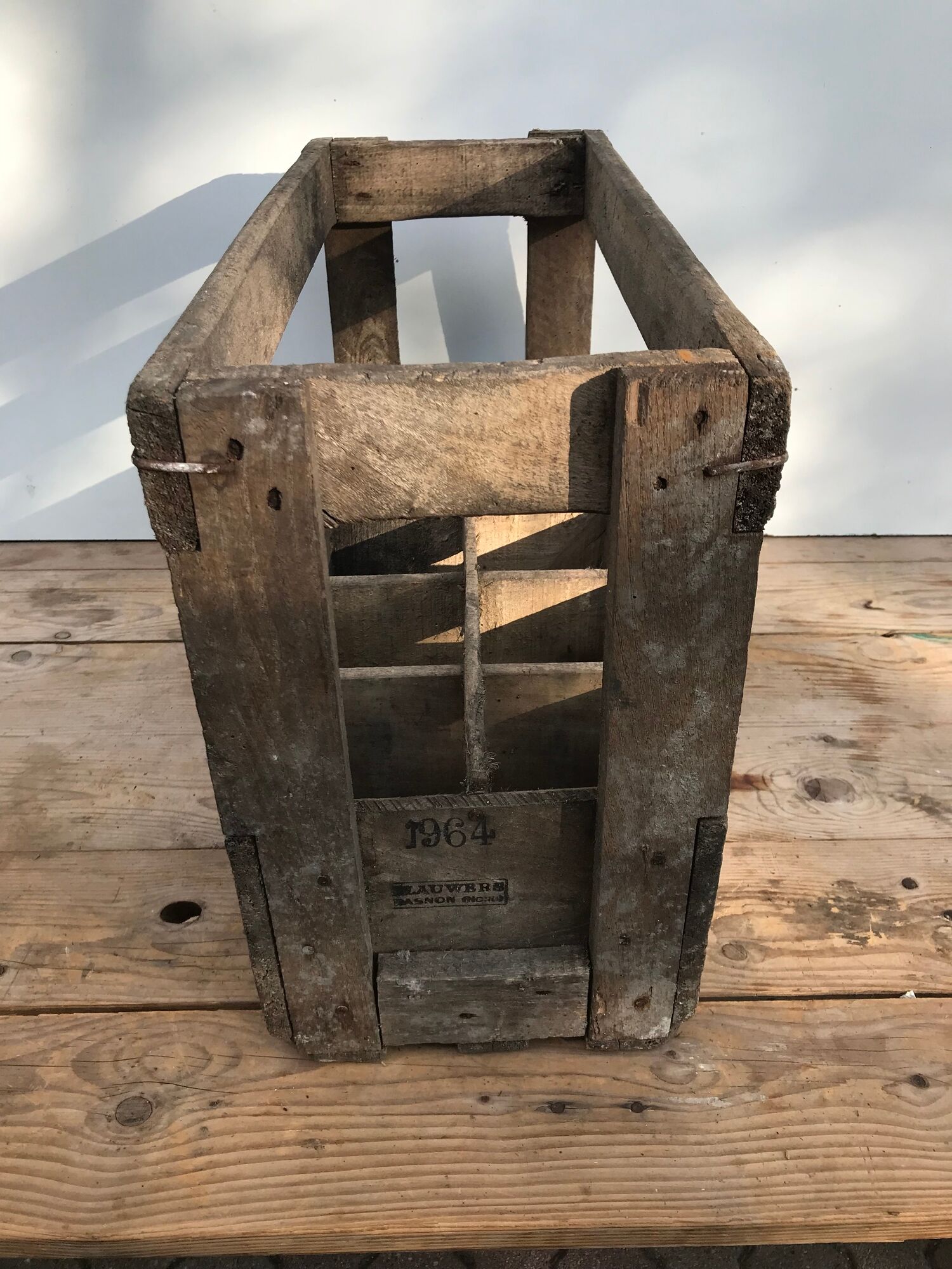 Old wooden wine rack vintage bottle holder x10
