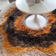 Round carpet wool flower 70 200cm