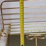 Wall coat rack in vintage gilded metal 60 cm