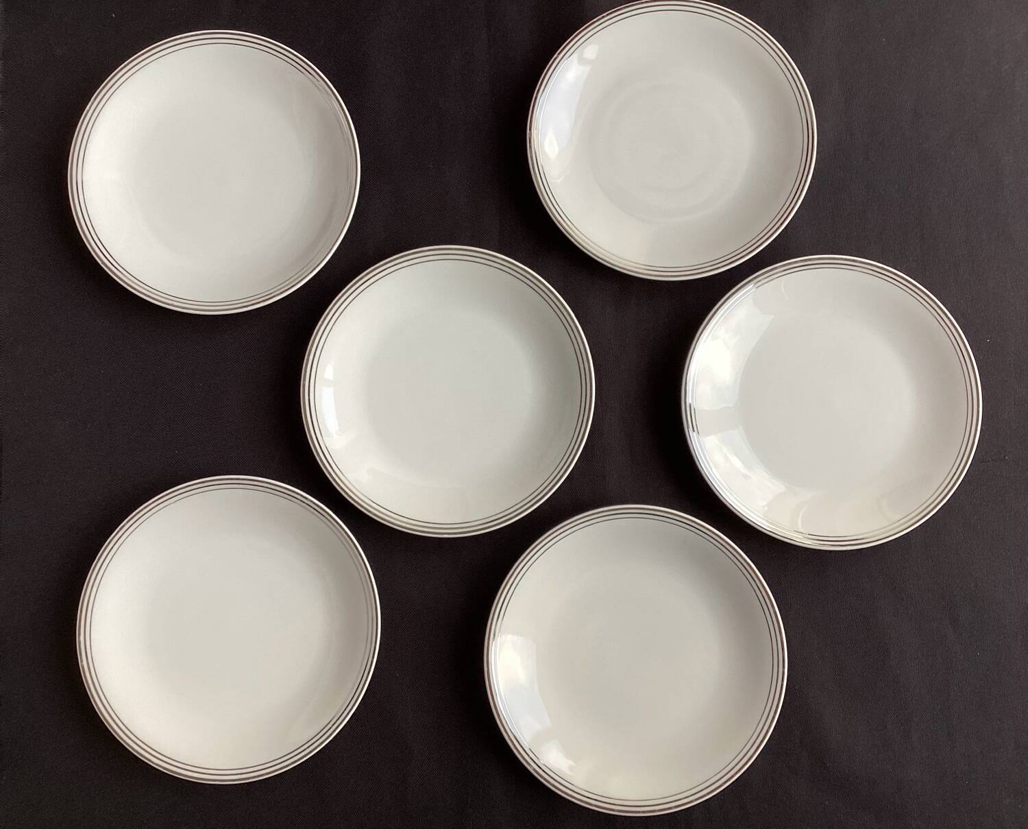 Lot 6 assiettes porcelaine Ch. Ahrenfeldt