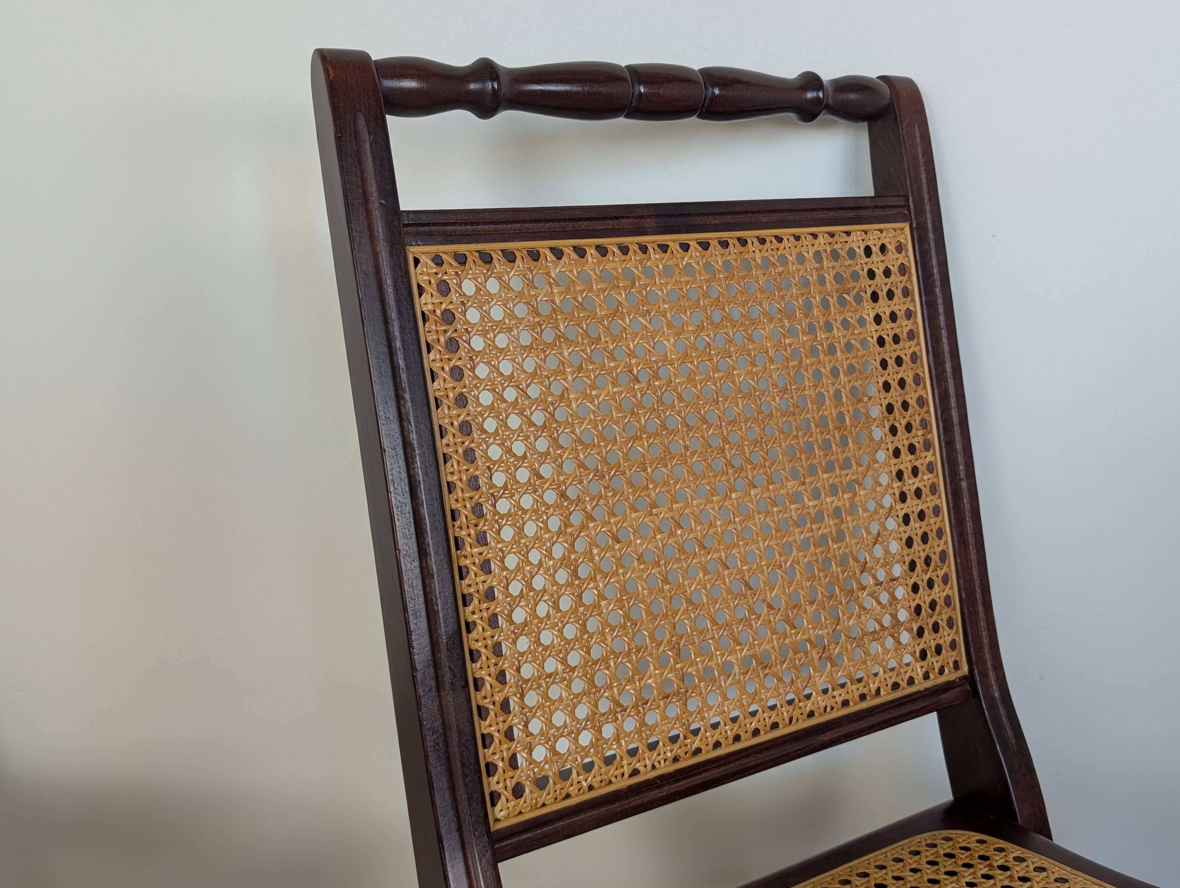 Set of 5 caned chairs