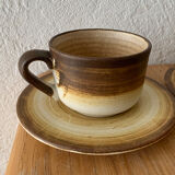 Pair of Longchamp earthenware cups