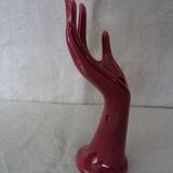 Hand ceramic fig tree color red burgundy