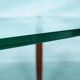 Vintage coffee table glass teak brass, mid-century coffee table.