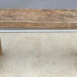 Restored solid wood workbench