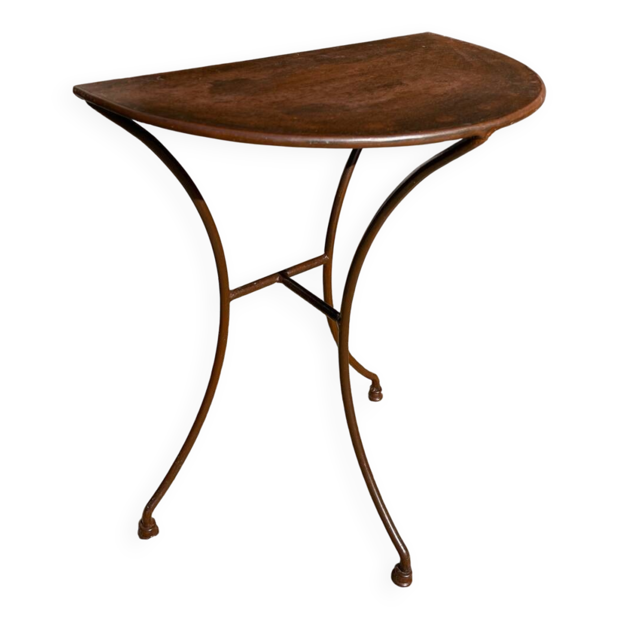 Artisanal wrought iron console table