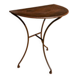 Artisanal wrought iron console table