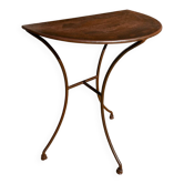 Table console en fer forgé artisanal