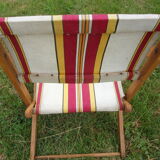 small folding chair canvas 1940 1950 camping