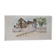 Watercolor lithograph 1980's "Cap-Ferret, 'L'Herbe' le quartier des pêcheurs"