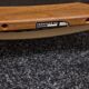 Chaises de salle à manger/conférence vintage avec accoudoirs en noyer et cuir vinyle d'origine b