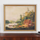 Peinture « The Angler’s Return », design danois, années 1980, par A. Enkeshafi