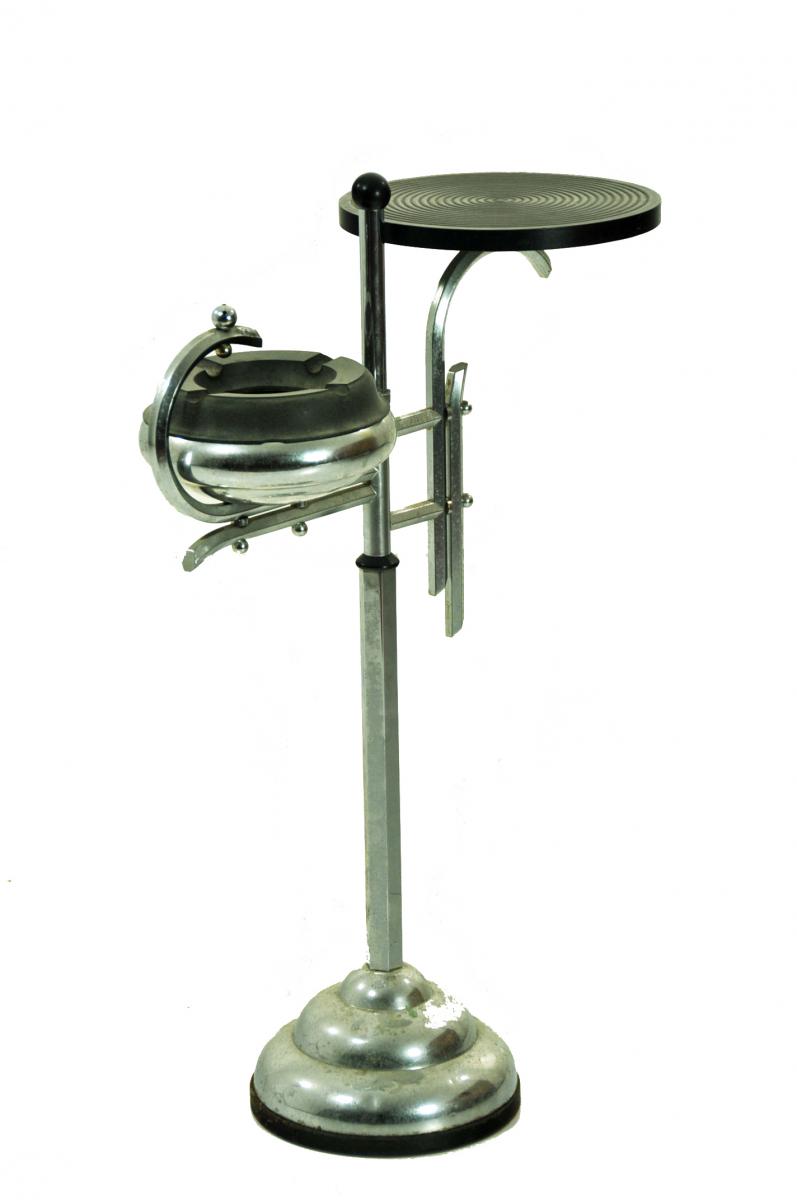 Ashtray floor vintage metal with table top