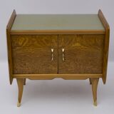 Pair of Art Deco Italian Bedside Tables White Ash Briar, 1920s