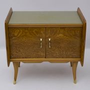 Pair of Art Deco Italian Bedside Tables White Ash Briar, 1920s